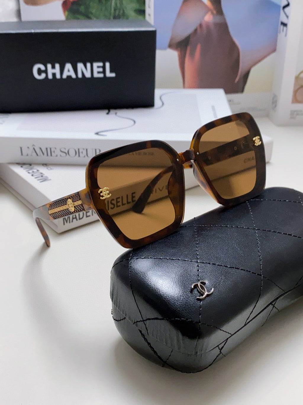 Chanel Polarized Fashion Brown Lens Sunglasses for Men & Women - 465066 - detail image 7