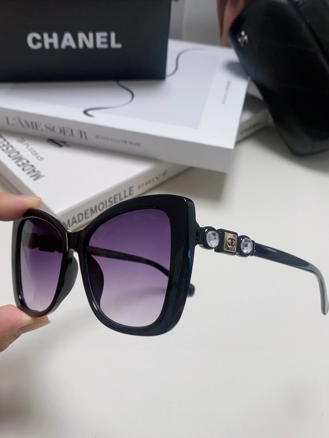 Chanel CH5445H Fashion Brown Lens Sunglasses for Men & Women - detail image 7