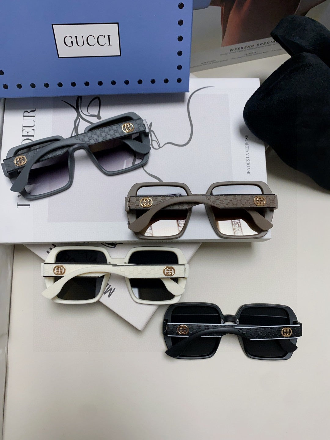 Gucci Polarized Fashion Black Lens Sunglasses for Men & Women - 464849 - detail image 8