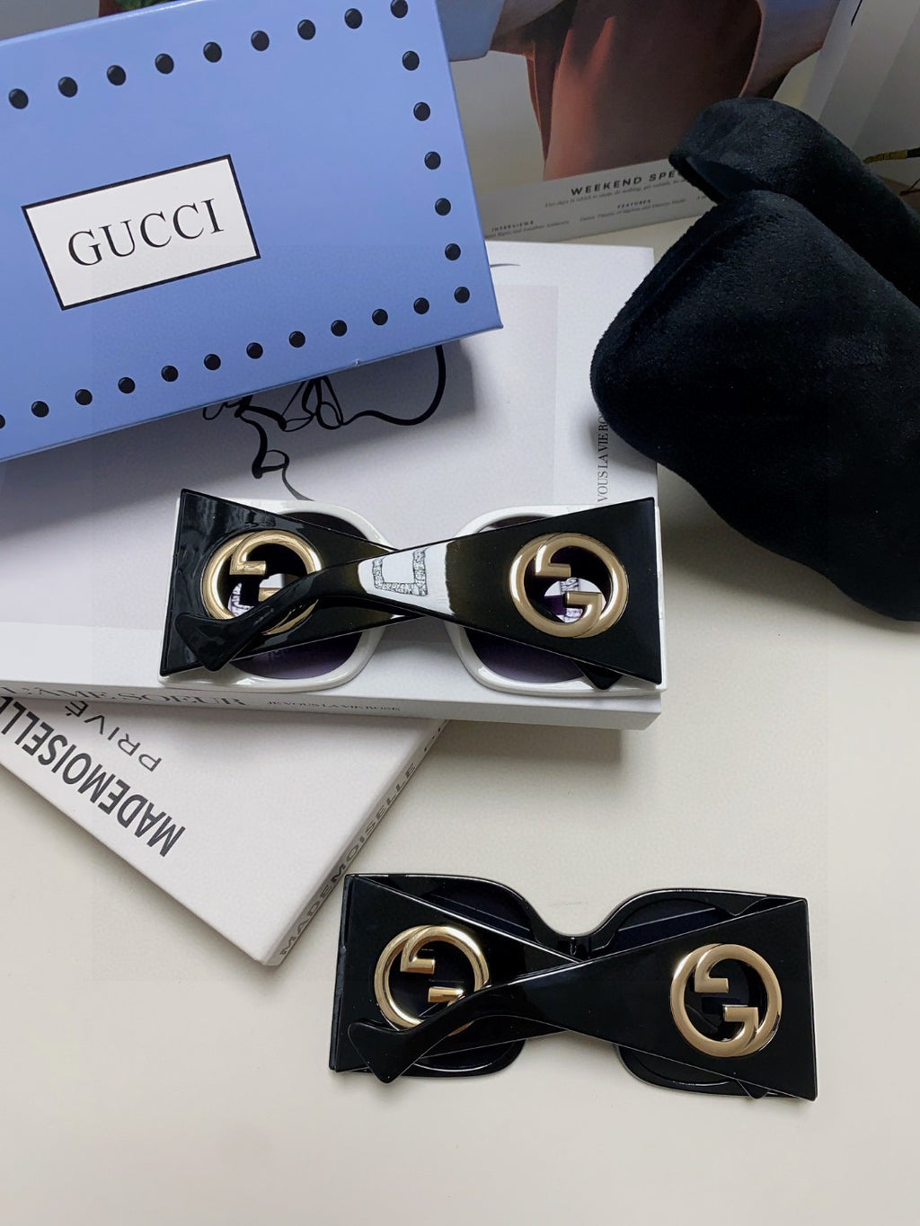 Gucci Oversized Red Lens Sunglasses for Men & Women - 464857 - detail image 7