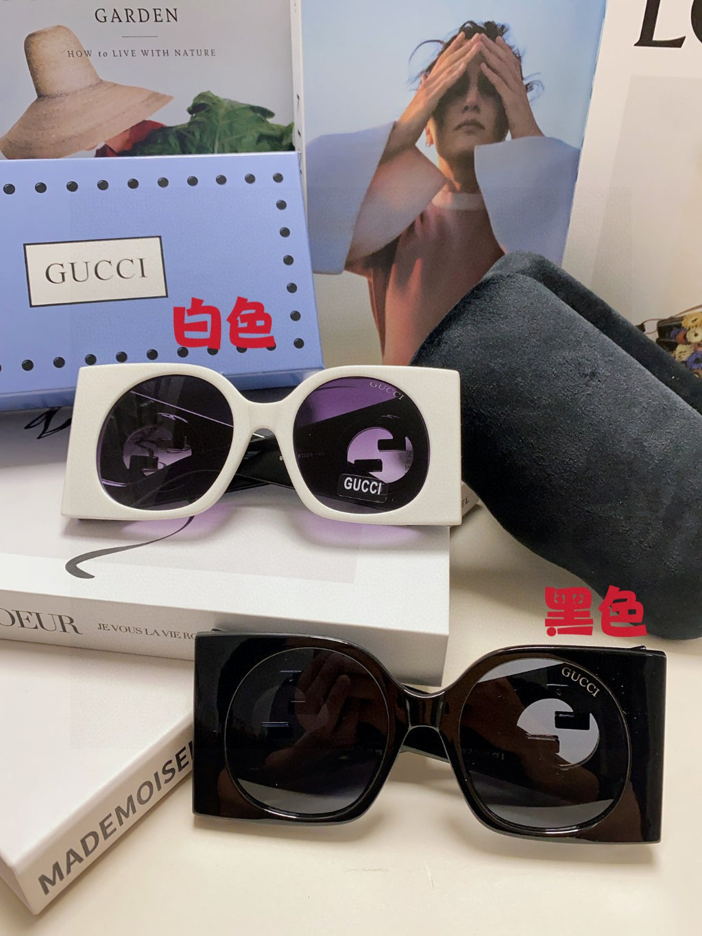 Gucci Oversized Red Lens Sunglasses for Men & Women - 464857 - detail image 8