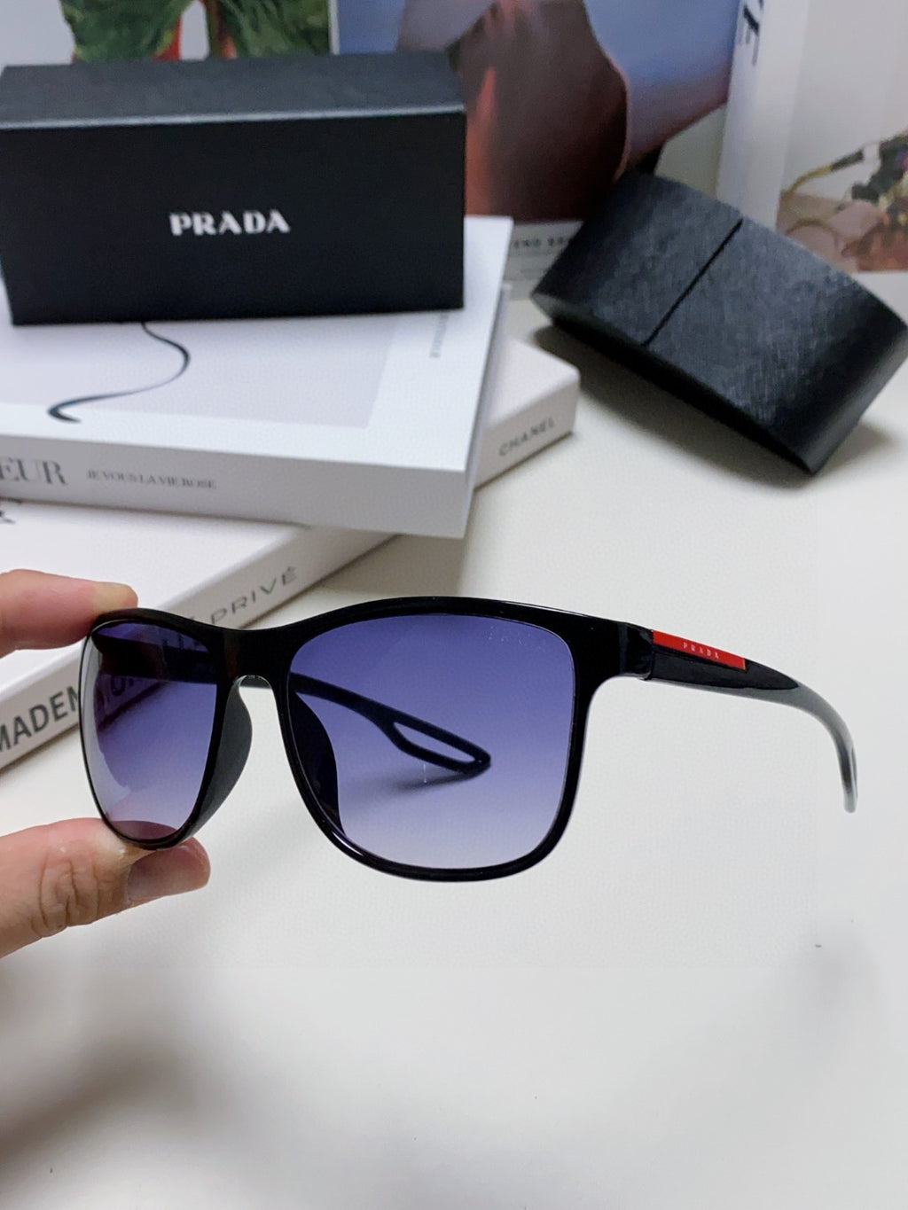 Prada Polarized Fashion Blue Lens Sunglasses for Men & Women - 487110 - detail image 5