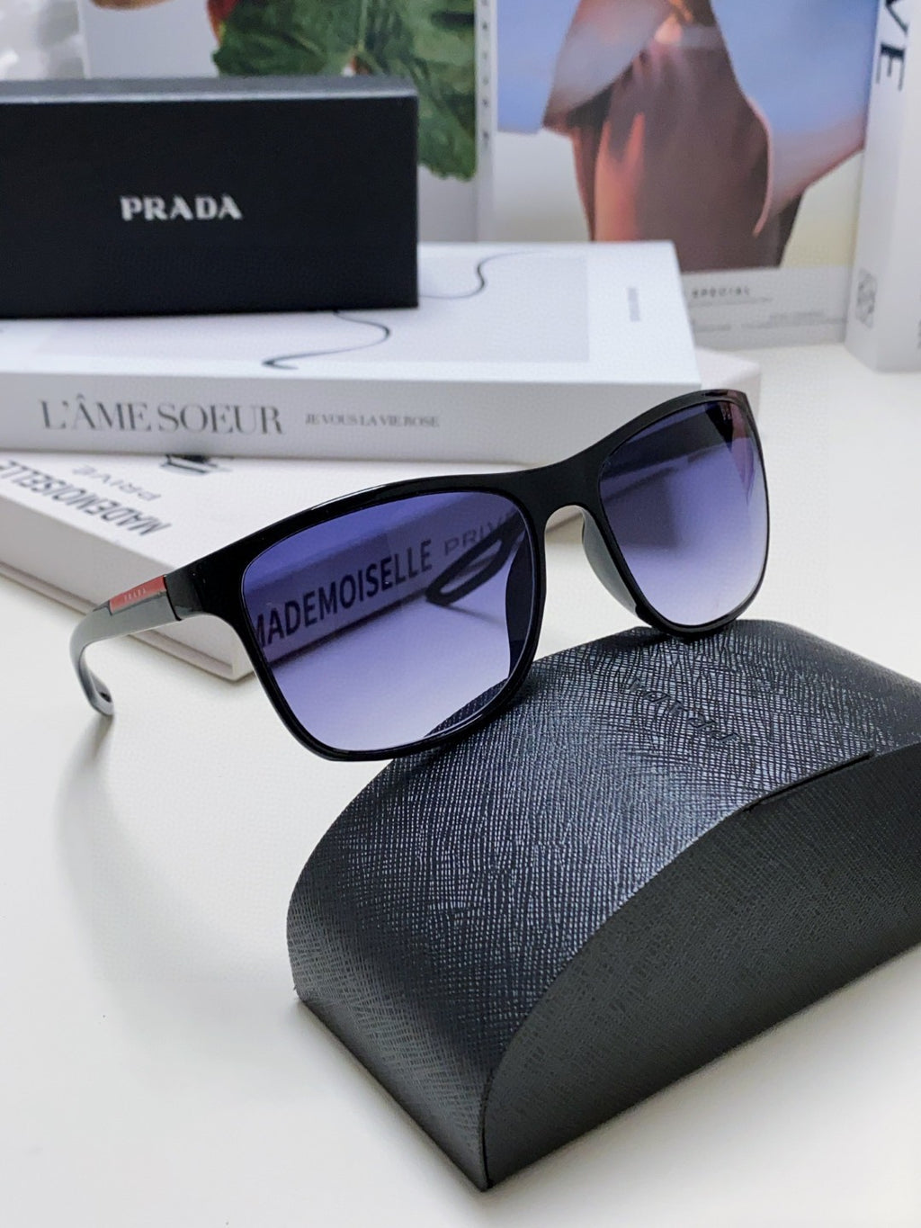 Prada Polarized Fashion Blue Lens Sunglasses for Men & Women - 487110 - detail image 7