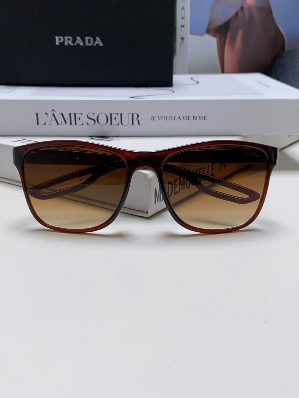 Prada Polarized Fashion Brown Lens Sunglasses for Men & Women - 487111 - detail image 6