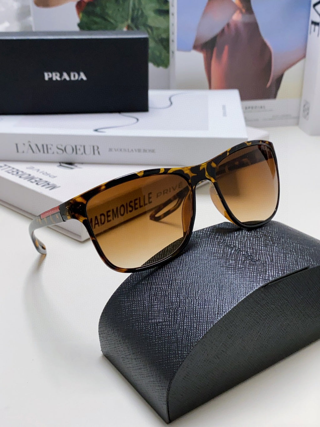 Prada Polarized Fashion Brown Lens Sunglasses for Men & Women - detail image 7