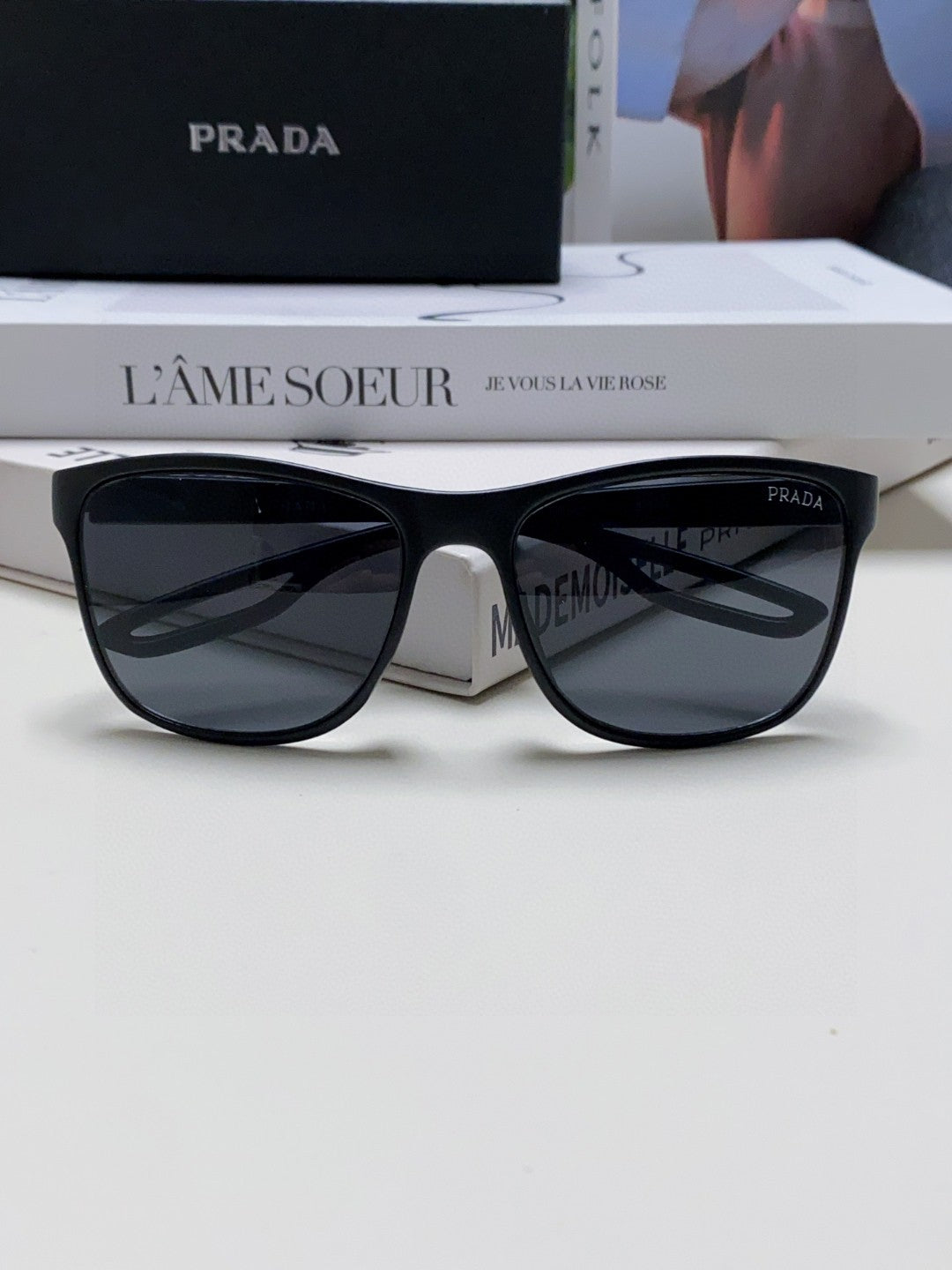 Prada Polarized Fashion Blue Lens Sunglasses for Men & Women - detail image 5