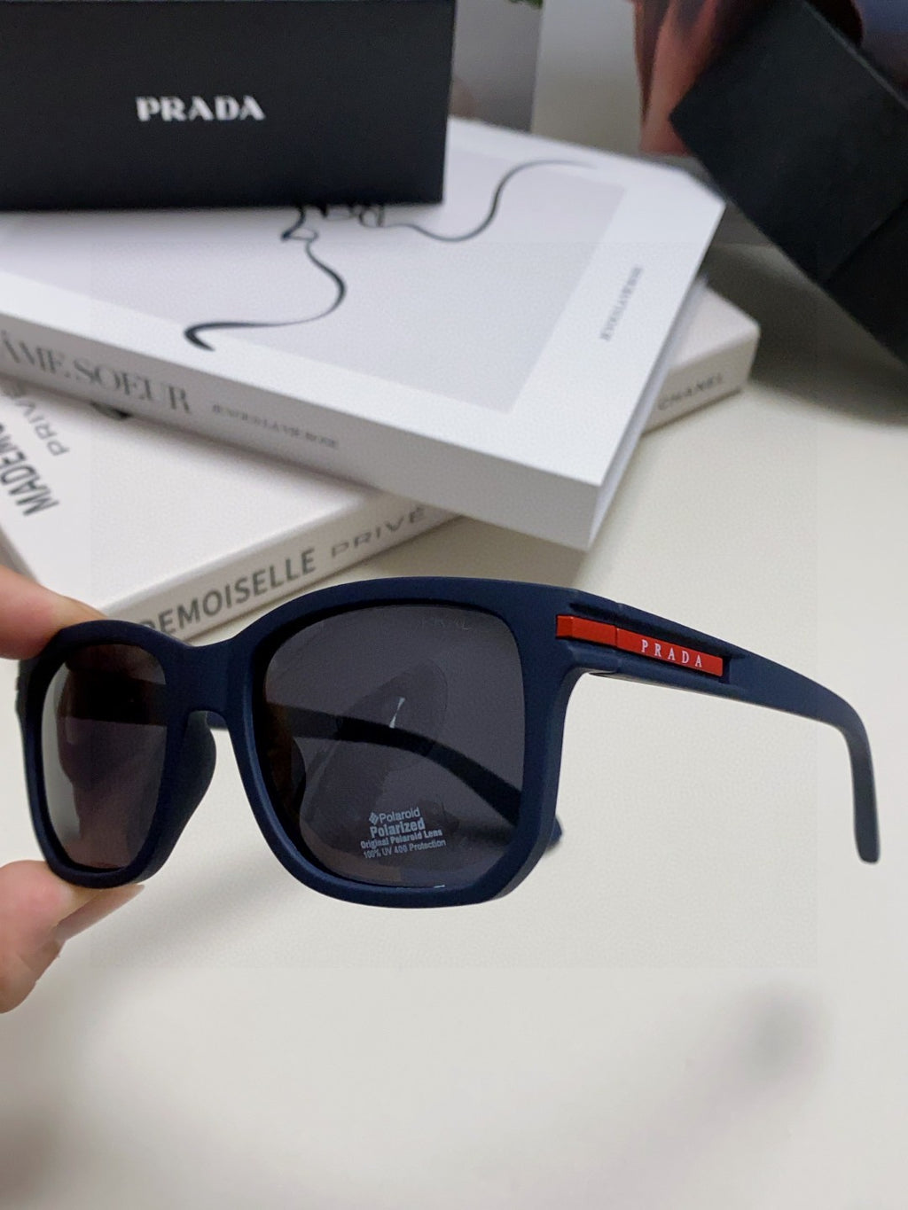Prada Fashion Black Lens Sunglasses for Men & Women - 487115 - detail image 5