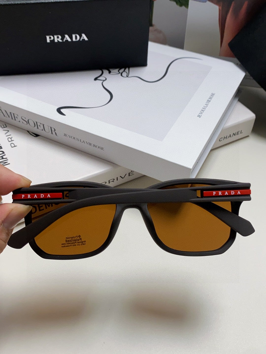 Prada Fashion Brown Lens Sunglasses for Men & Women - 487116 - detail image 4