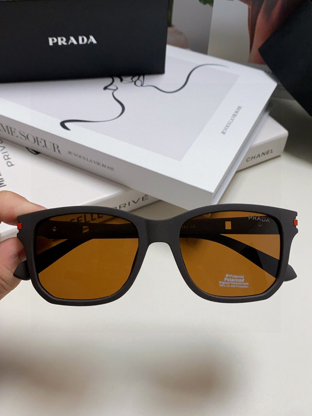 Prada Fashion Brown Lens Sunglasses for Men & Women - 487116 - detail image 3