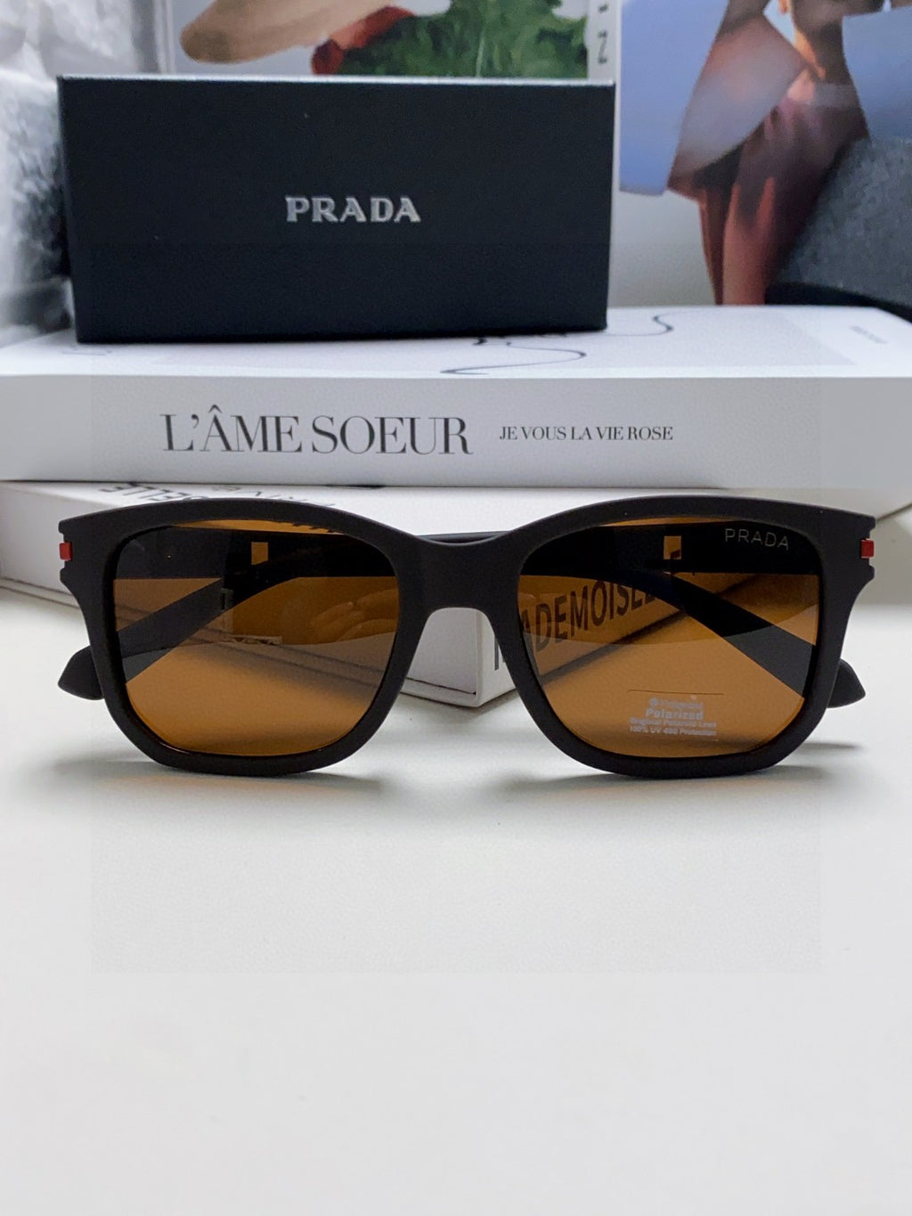 Prada Fashion Brown Lens Sunglasses for Men & Women - 487116 - detail image 6