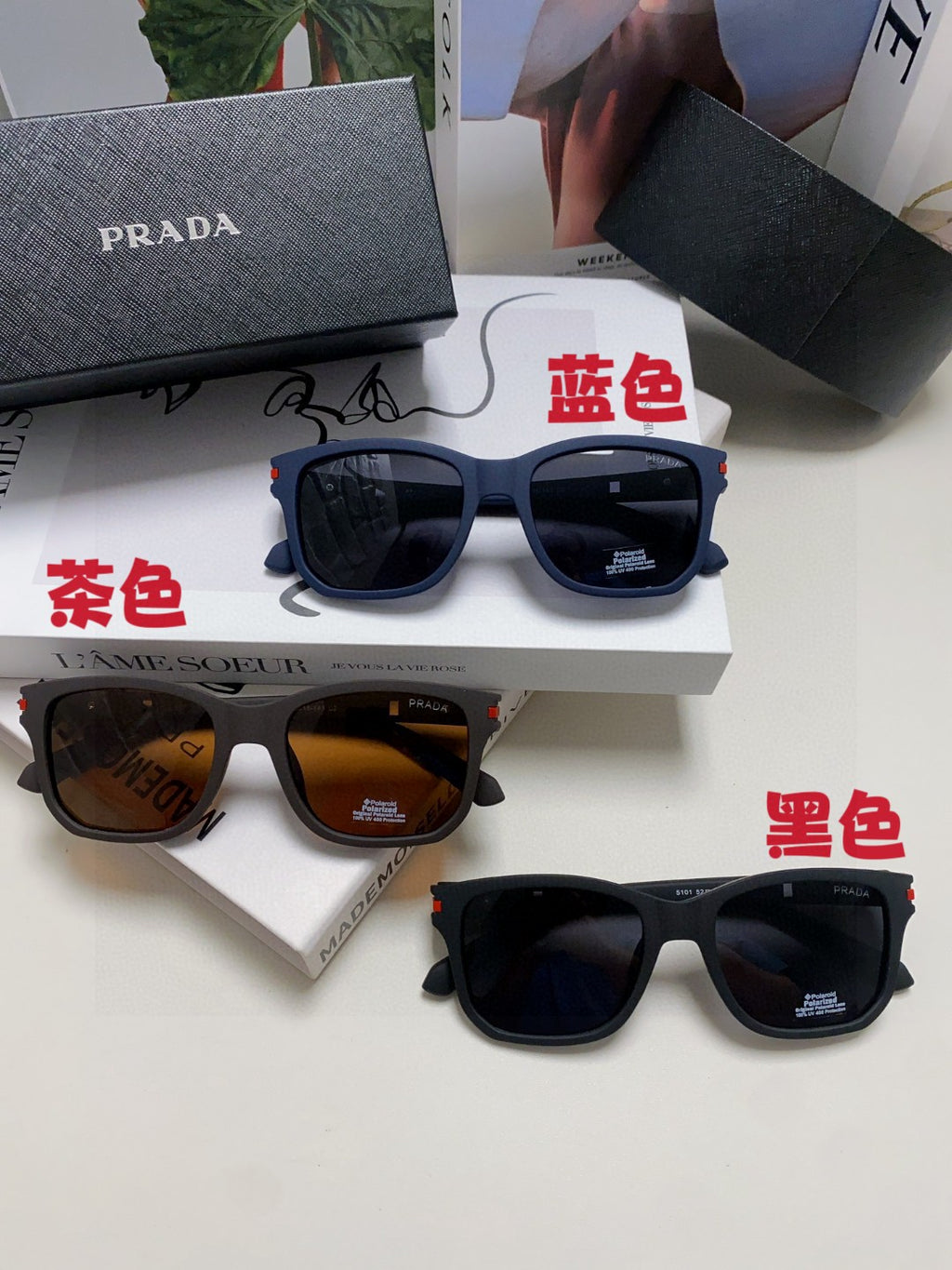 Prada Fashion Brown Lens Sunglasses for Men & Women - 487116 - detail image 9