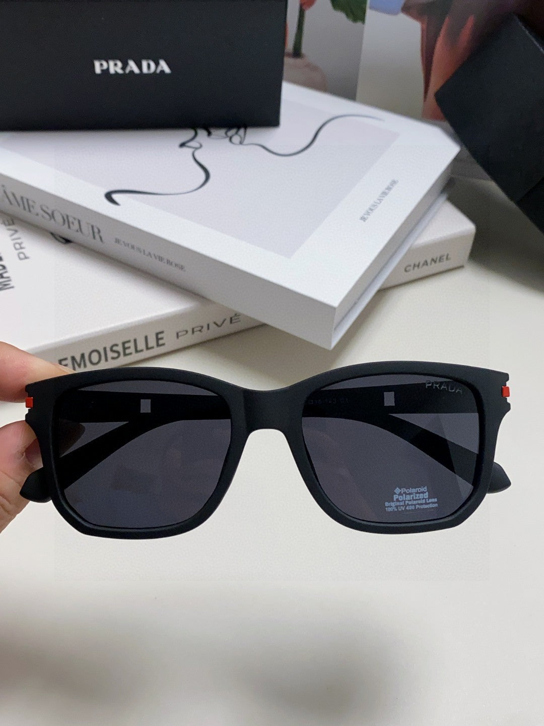Prada Fashion Black Lens Sunglasses for Men & Women - 415713 - detail image 3