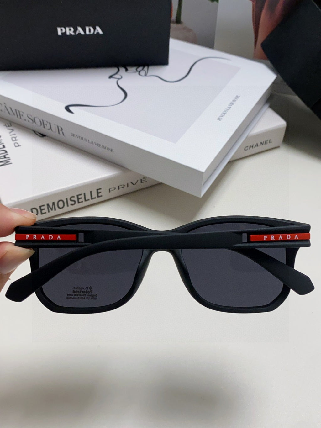 Prada Fashion Black Lens Sunglasses for Men & Women - 415713 - detail image 4