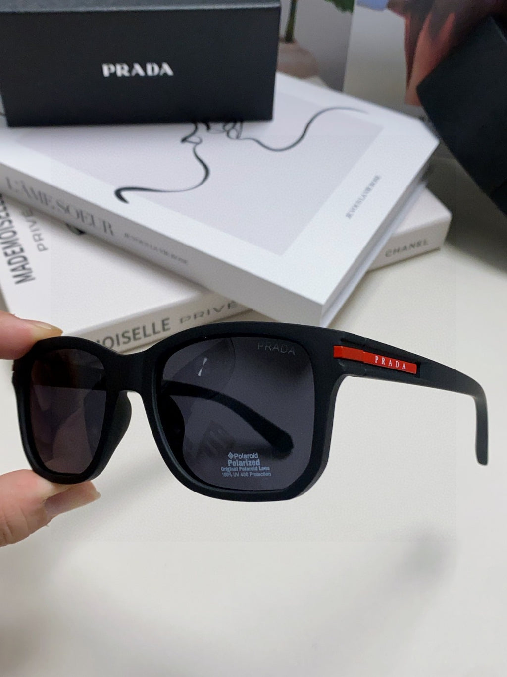 Prada Fashion Black Lens Sunglasses for Men & Women - 487117 - detail image 5