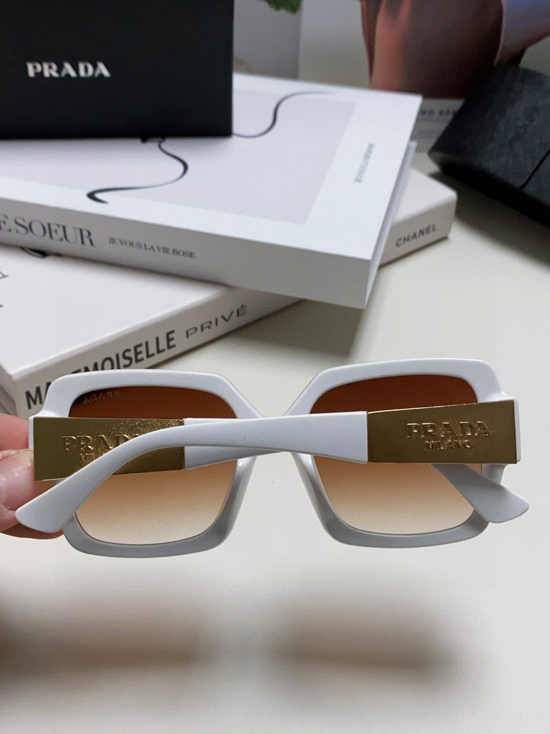 Prada Fashion Brown Lens Sunglasses for Men & Women - 415714 - detail image 4