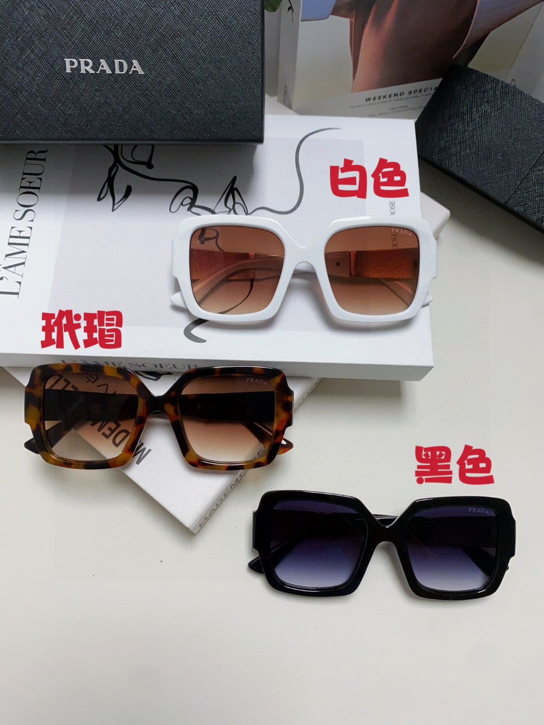Prada Fashion Brown Lens Sunglasses for Men & Women - 415714 - detail image 9