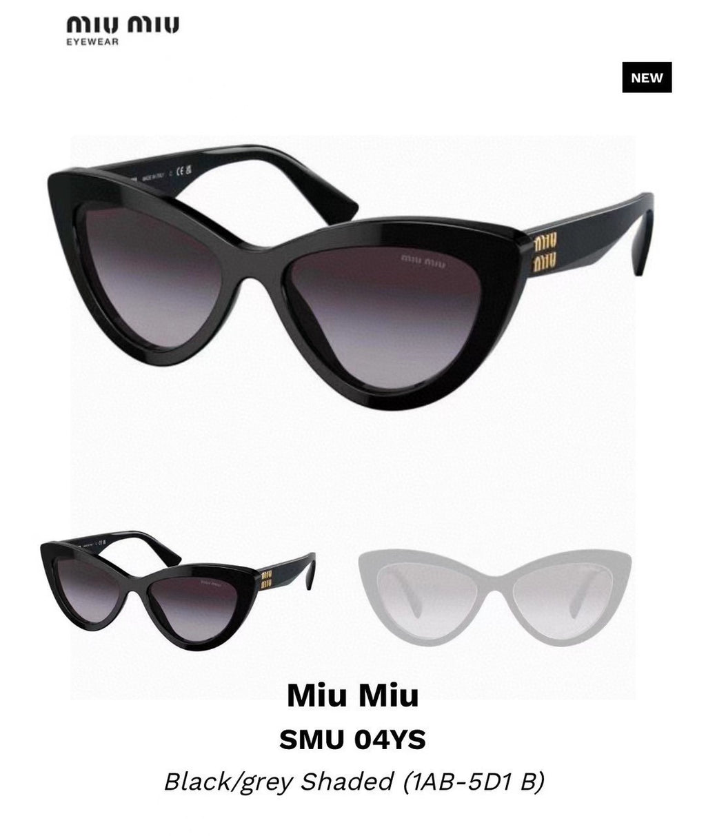 Miu Miu Cat-Eye Gray Lens Sunglasses for Men & Women - 998417