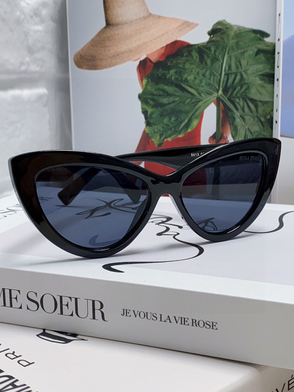 Miu Miu Cat-Eye Gray Lens Sunglasses for Men & Women - 998417 - detail image 3