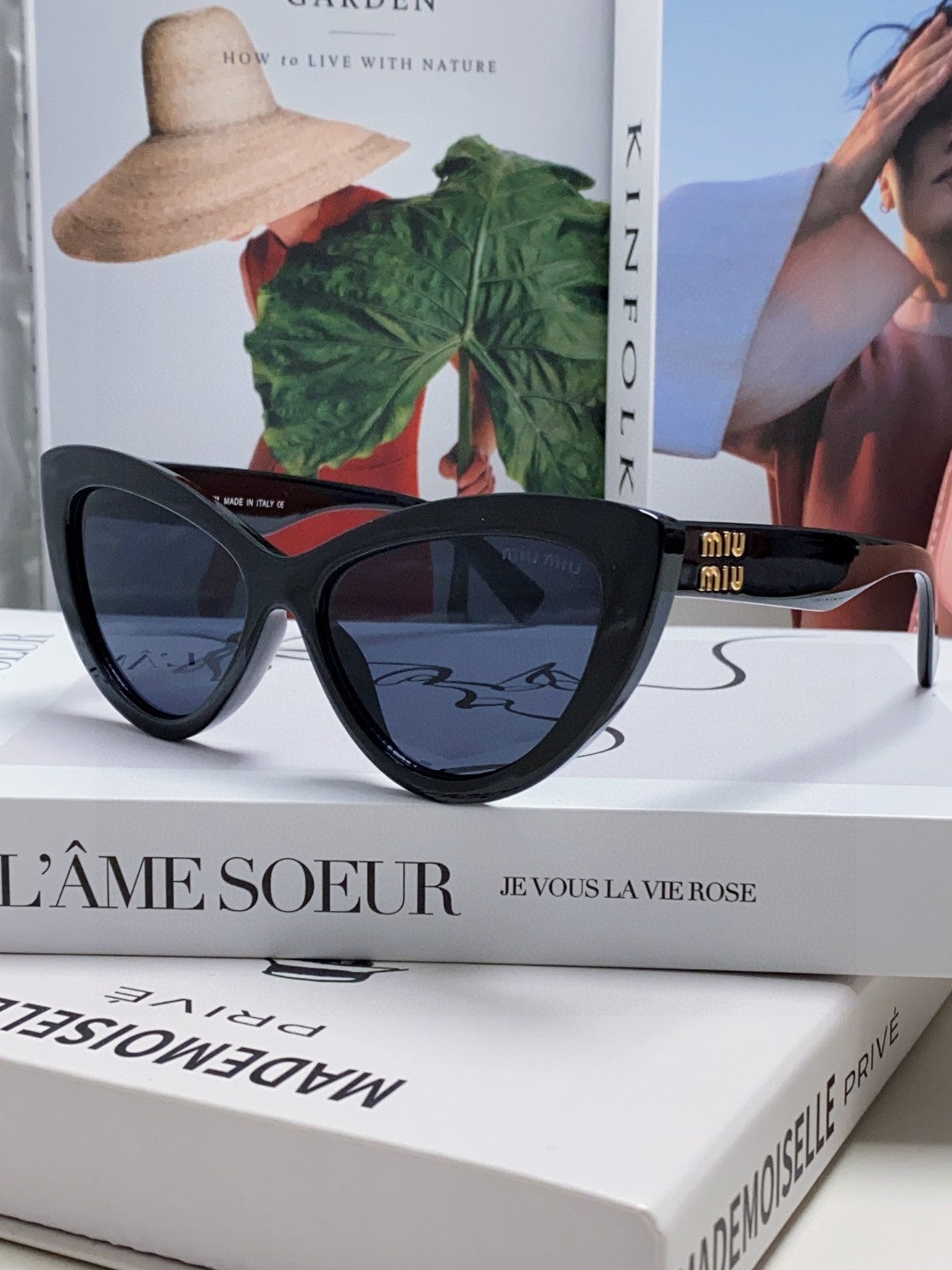Miu Miu Cat-Eye Gray Lens Sunglasses for Men & Women - 998417 - detail image 2