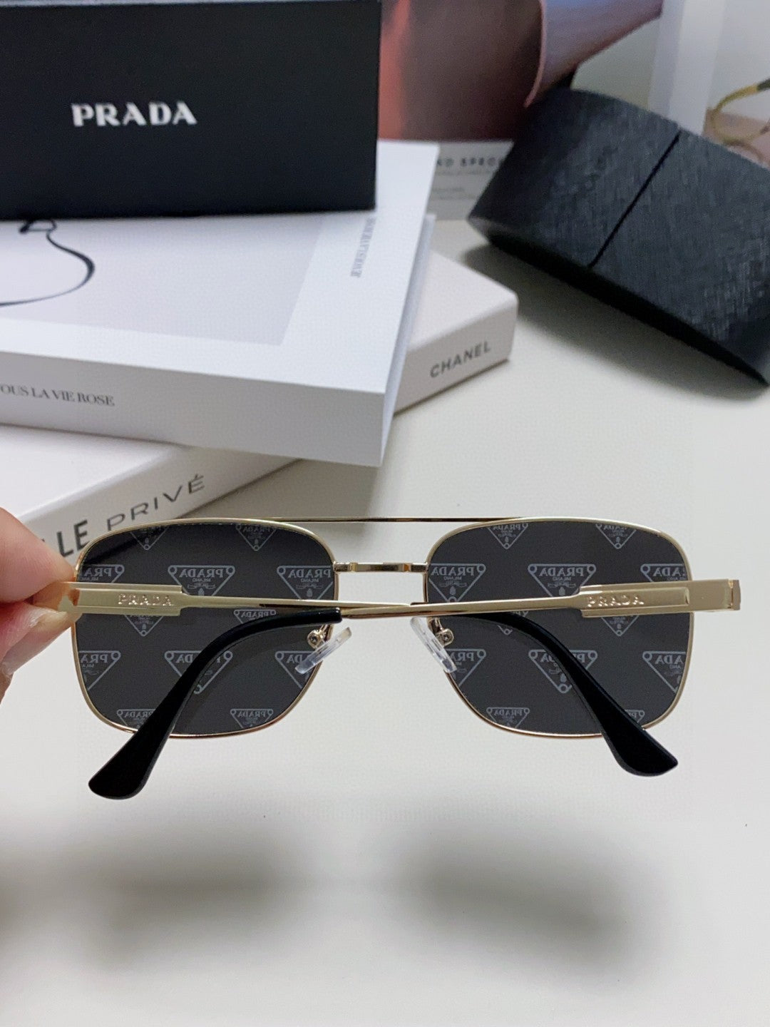 Prada Square Silver Lens Sunglasses for Men & Women - 432160 - detail image 4