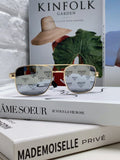 Prada Square Silver Lens Sunglasses for Men & Women - 432160
