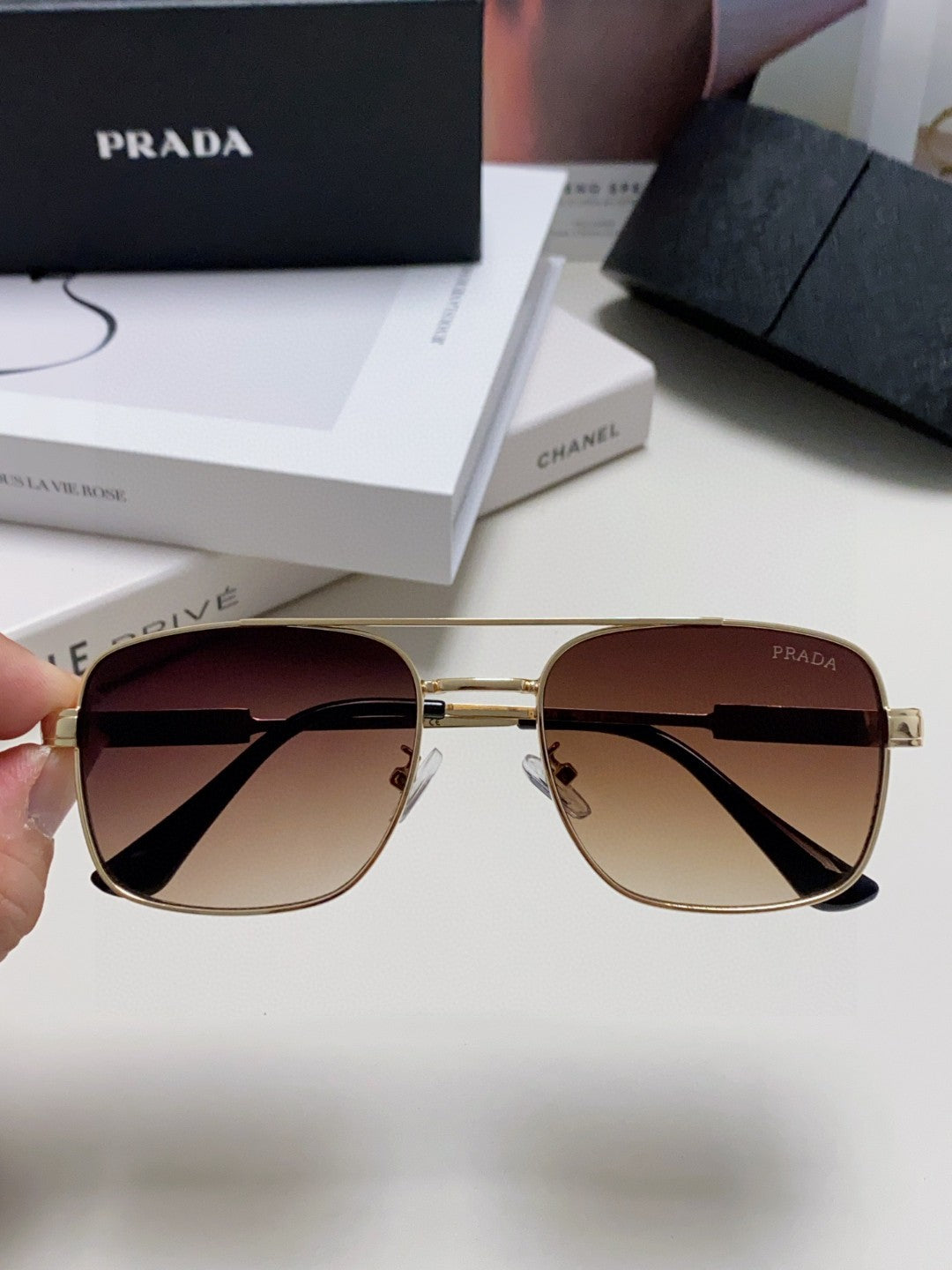 Prada Square Silver Lens Sunglasses for Men & Women - 432161 - detail image 2