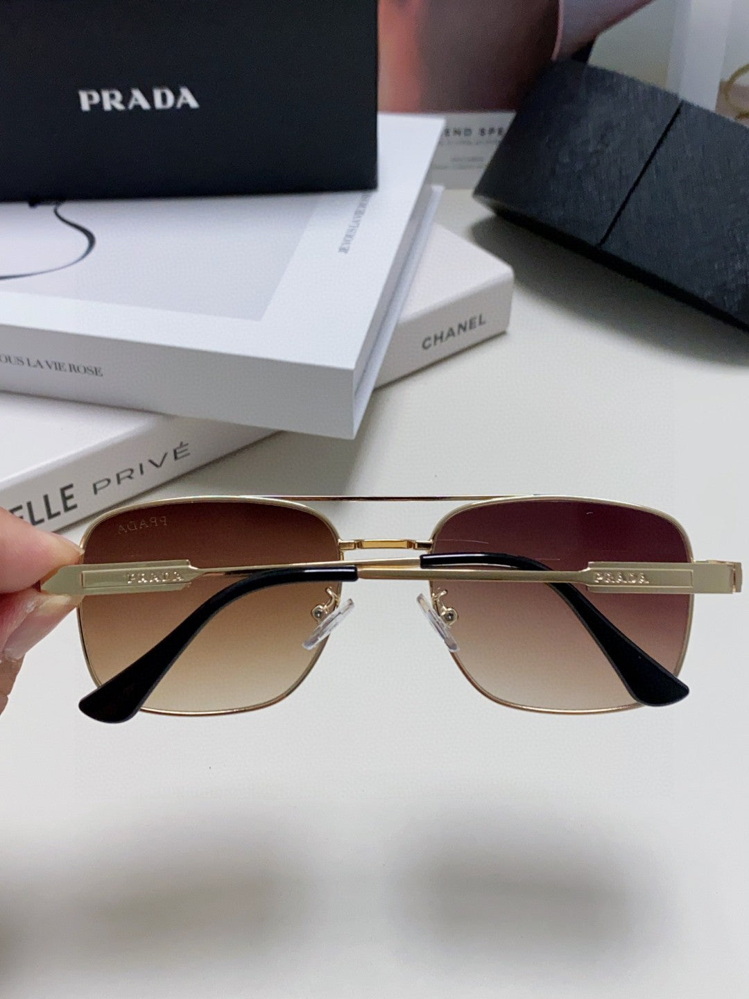 Prada Square Silver Lens Sunglasses for Men & Women - 432161 - detail image 3