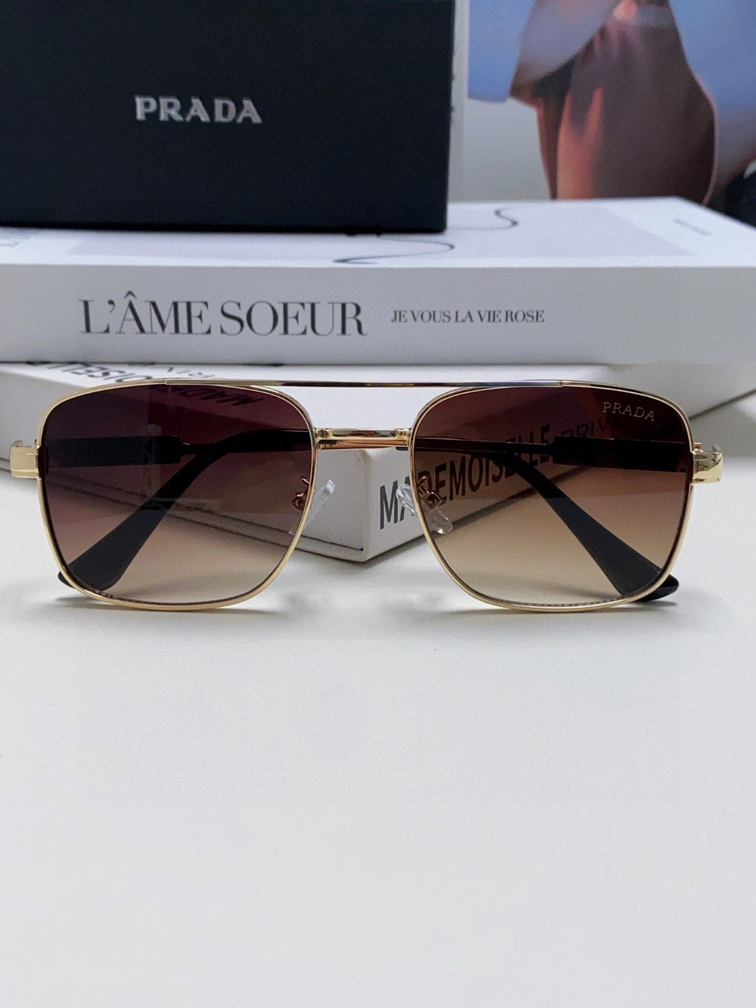Prada Square Silver Lens Sunglasses for Men & Women - 432161 - detail image 5