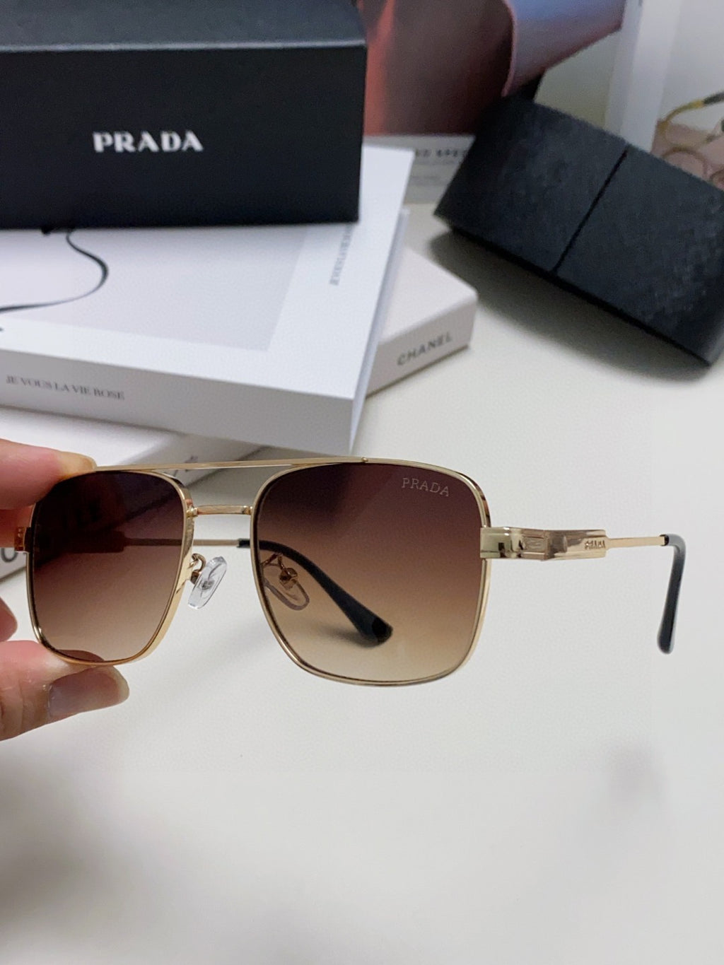 Prada Square Silver Lens Sunglasses for Men & Women - 432161 - detail image 4