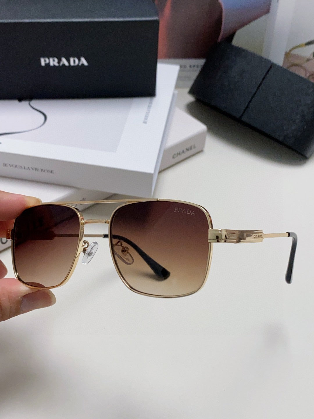 Prada Square Silver Lens Sunglasses for Men & Women - 432161 - detail image 4