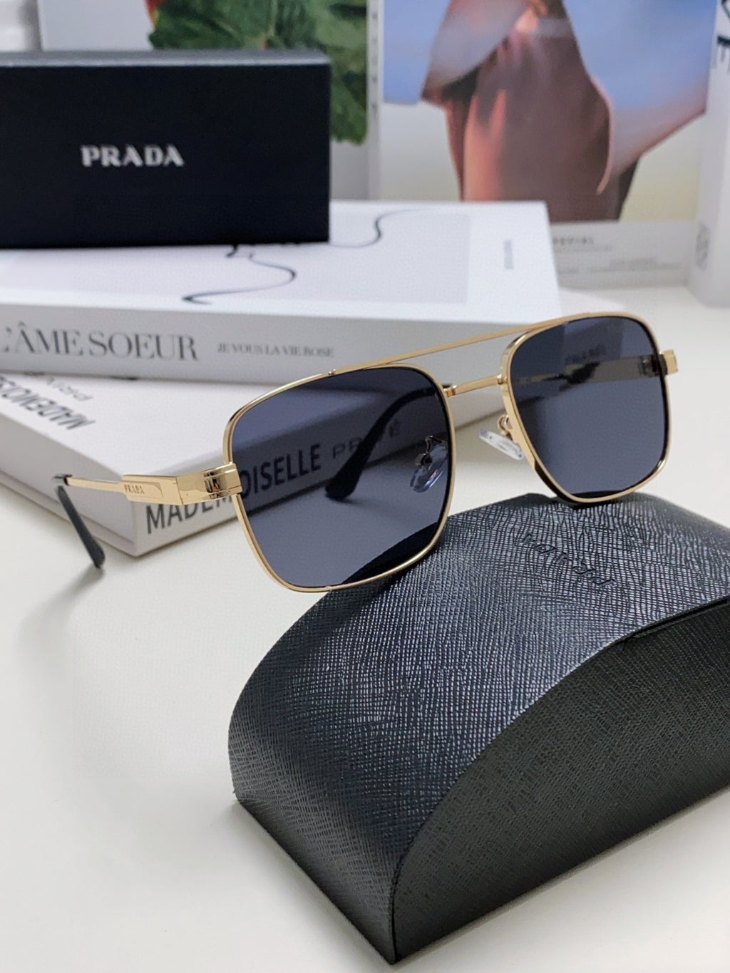 Prada Square Gray Lens Sunglasses for Men & Women - 432162 - detail image 6
