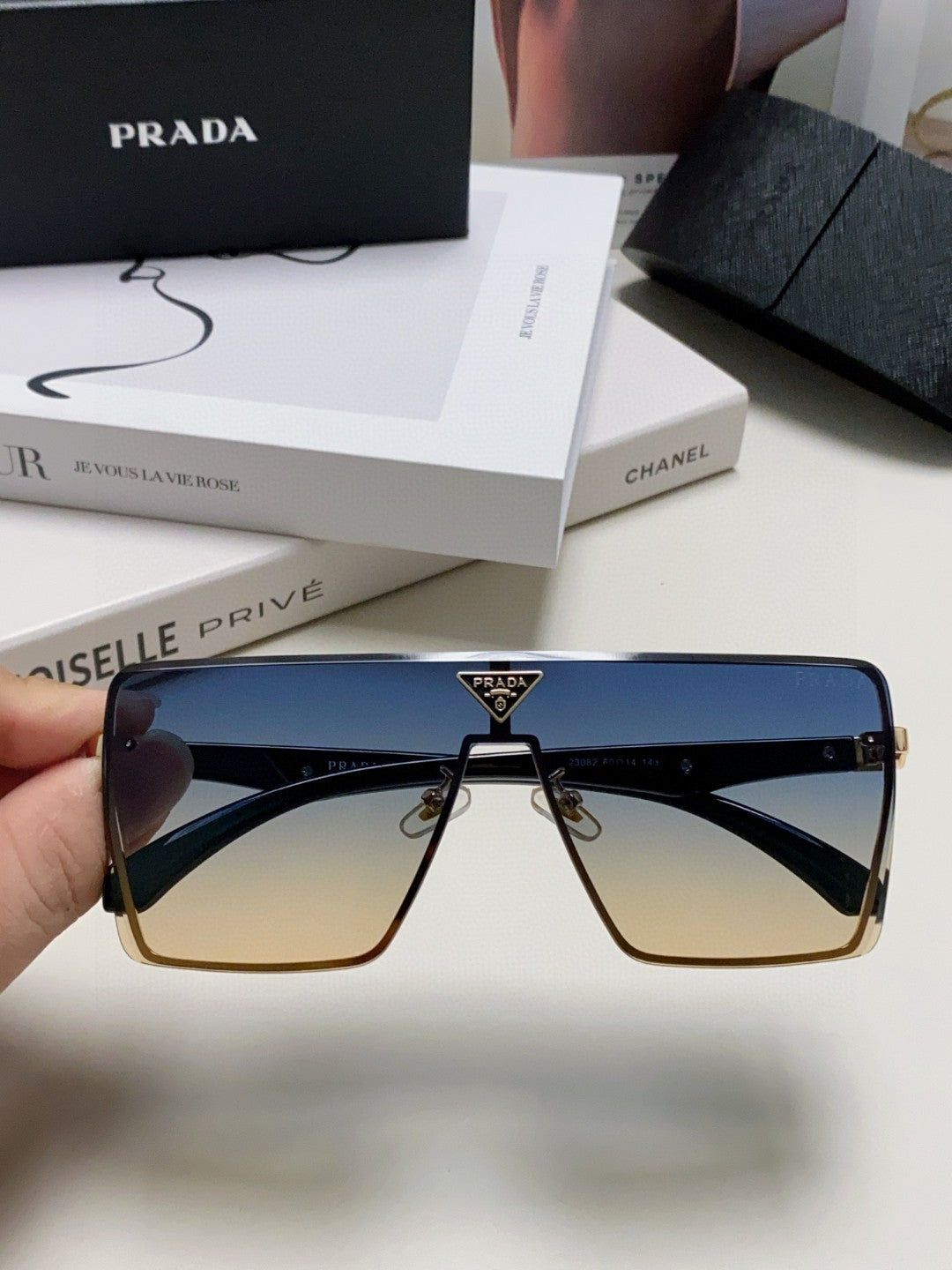 Prada Oversized Silver Lens Sunglasses for Men & Women - 432163 - detail image 3