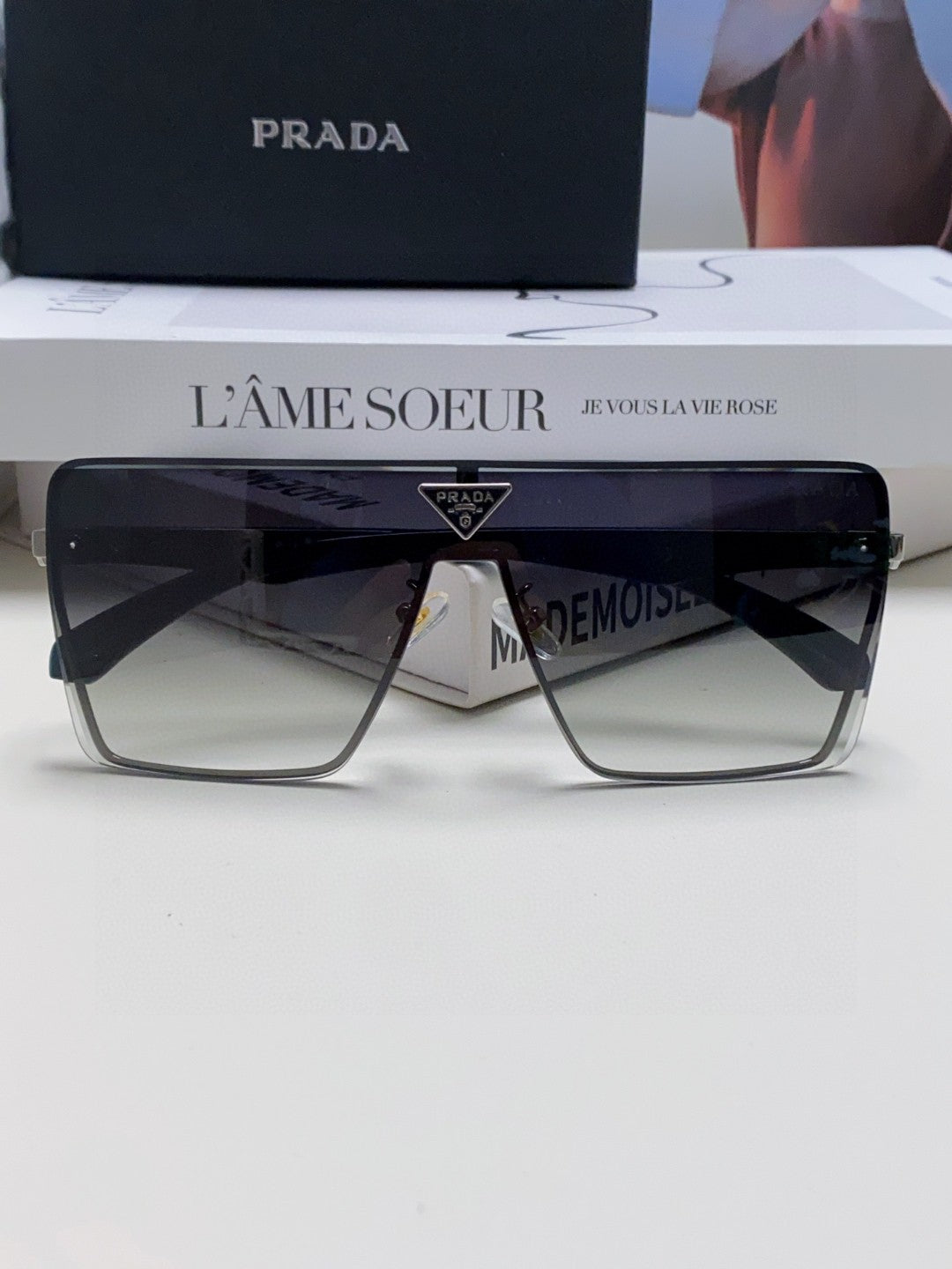 Prada Oversized Silver Lens Sunglasses for Men & Women - 432164 - detail image 6