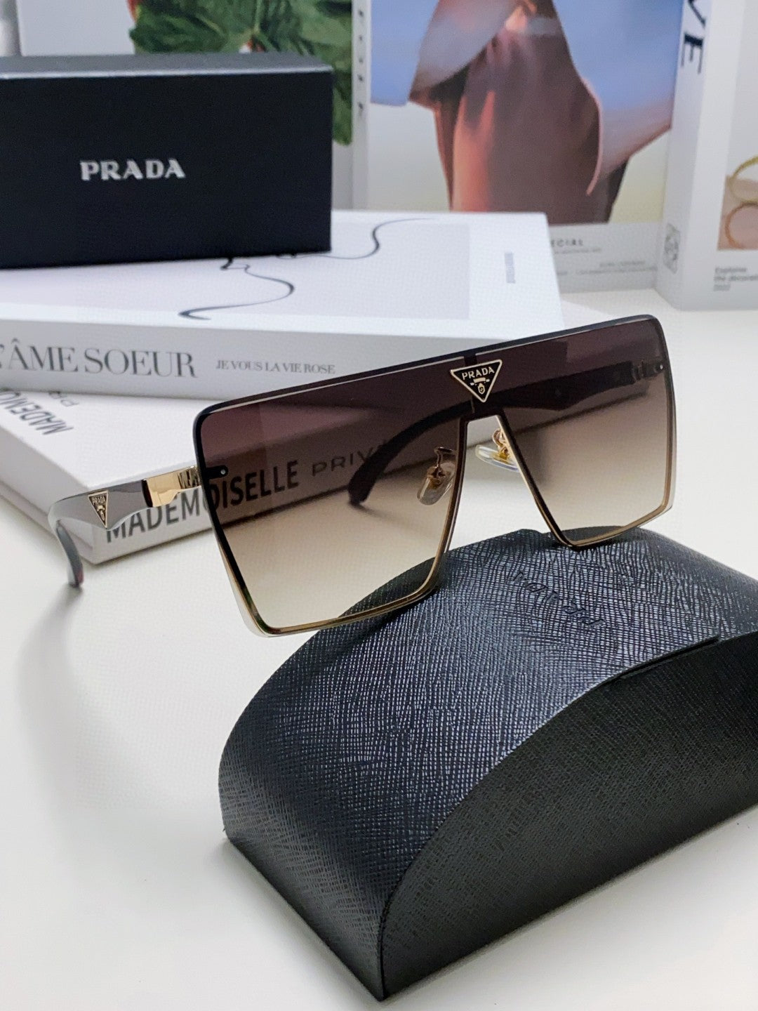 Prada Oversized Silver Lens Sunglasses for Men & Women - 432165 - detail image 7