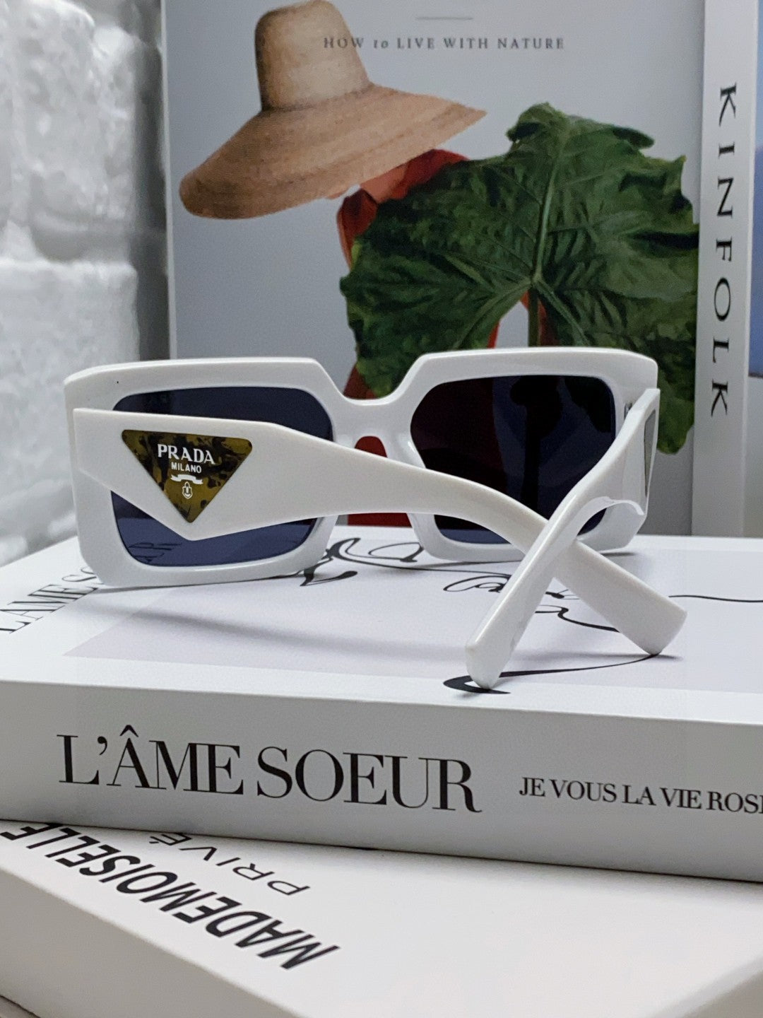 Prada Metal Oversized Silver Lens Sunglasses for Men - detail image 2