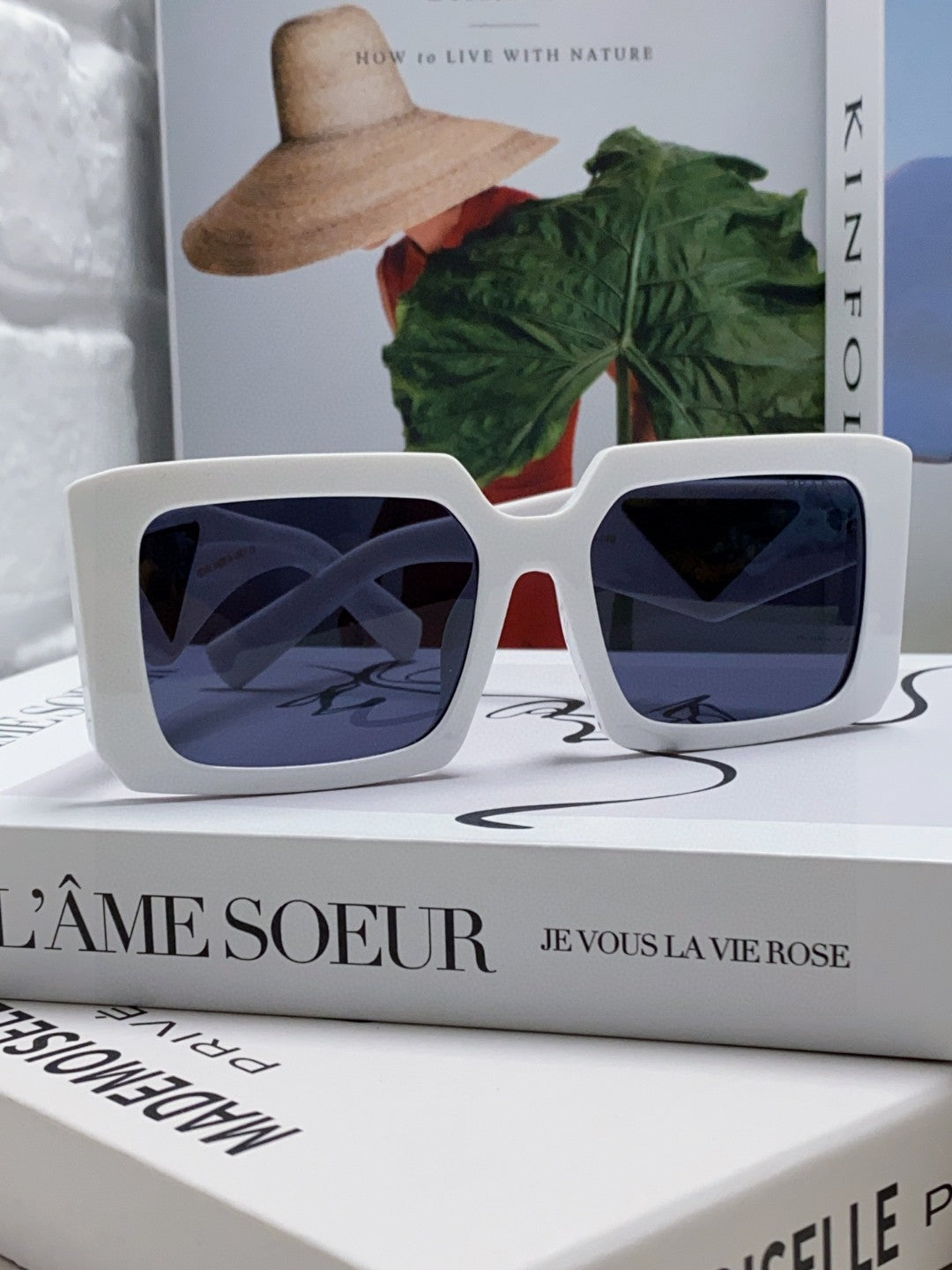 Prada Metal Oversized Silver Lens Sunglasses for Men
