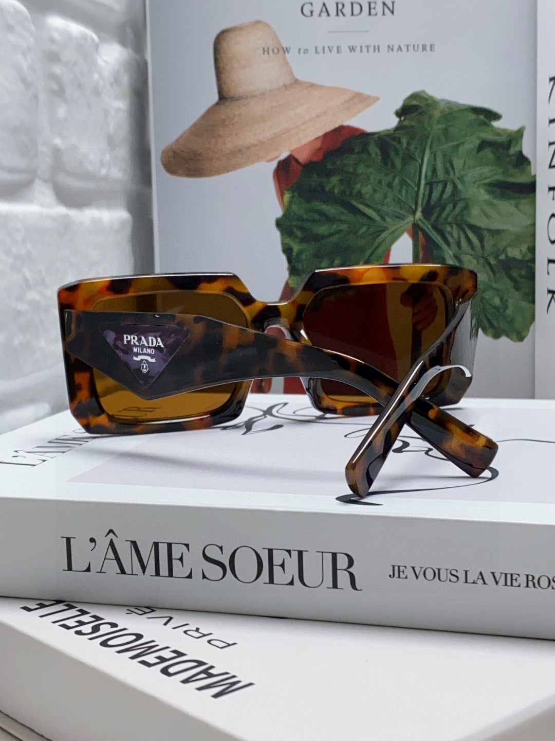 Prada Metal Oversized Brown Lens Sunglasses for Men - 432171 - detail image 2