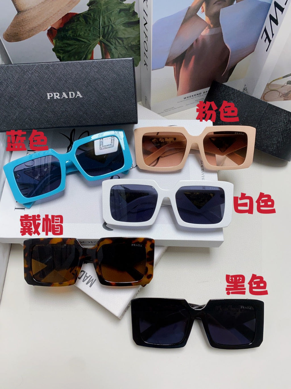 Prada Metal Oversized Brown Lens Sunglasses for Men - 432171 - detail image 9