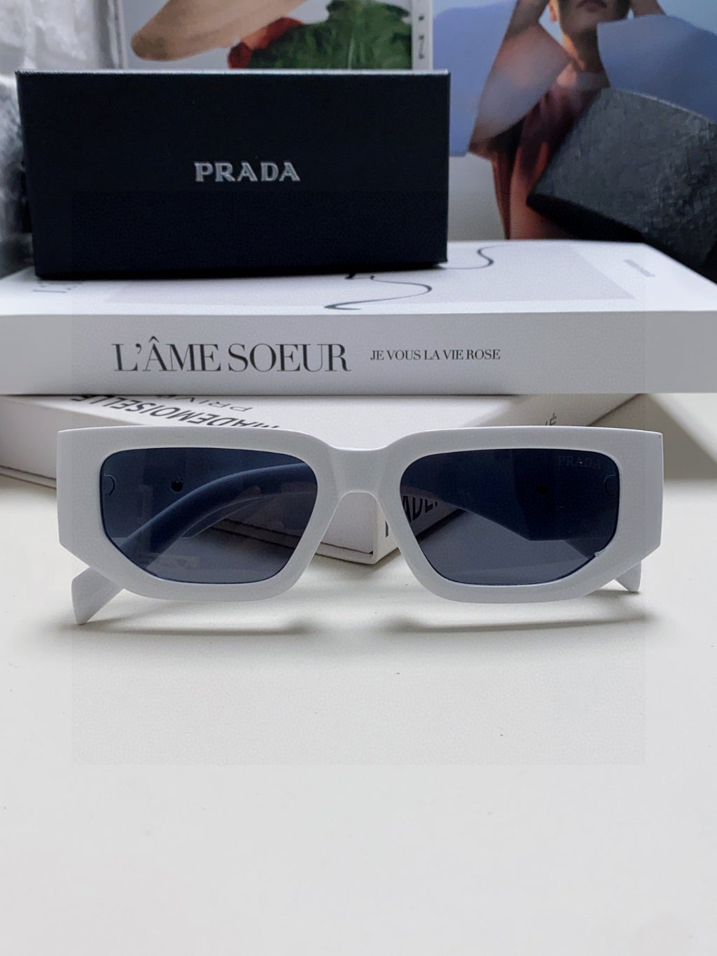 Prada Fashion Blue Lens Sunglasses for Men & Women - 487188 - detail image 5