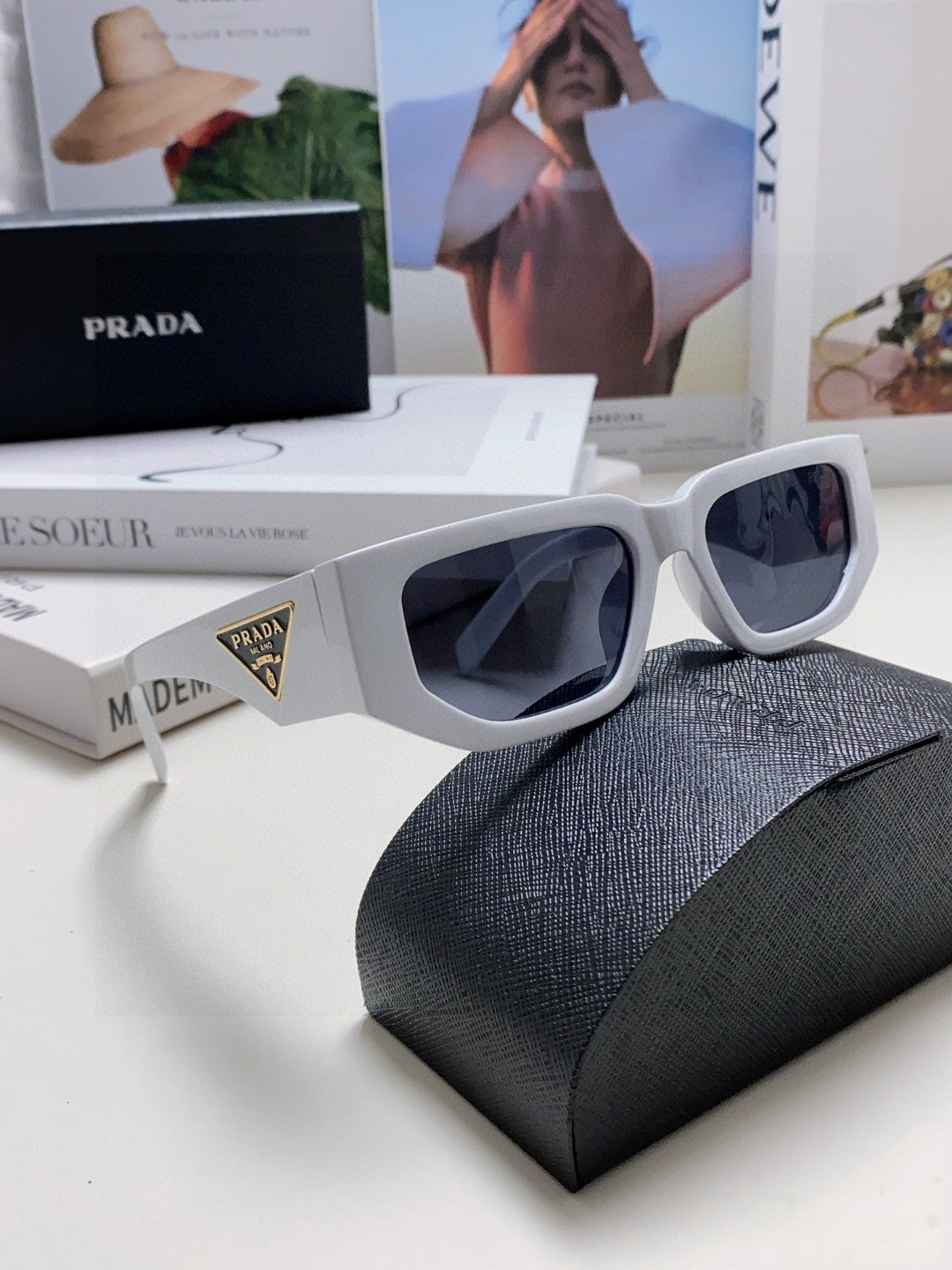Prada Fashion Blue Lens Sunglasses for Men & Women - 432173 - detail image 6