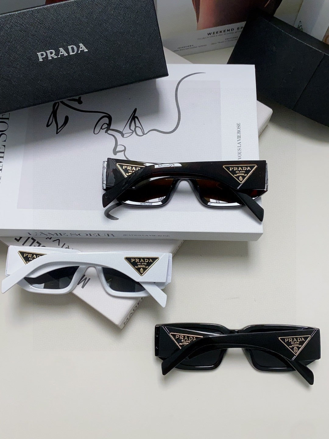 Prada Fashion Blue Lens Sunglasses for Men & Women - 998169 - detail image 8