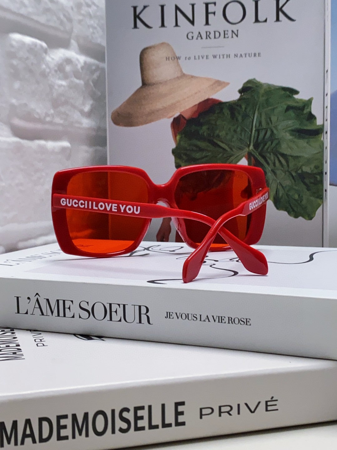 Gucci Oversized Red Lens Sunglasses for Women - 997556 - detail image 2