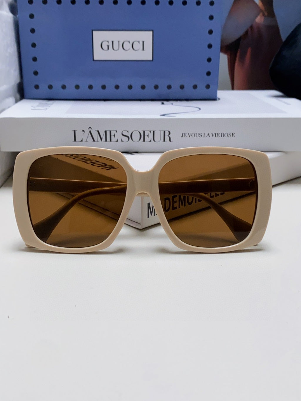 Gucci Oversized Brown Lens Sunglasses for Women - 997557 - detail image 5