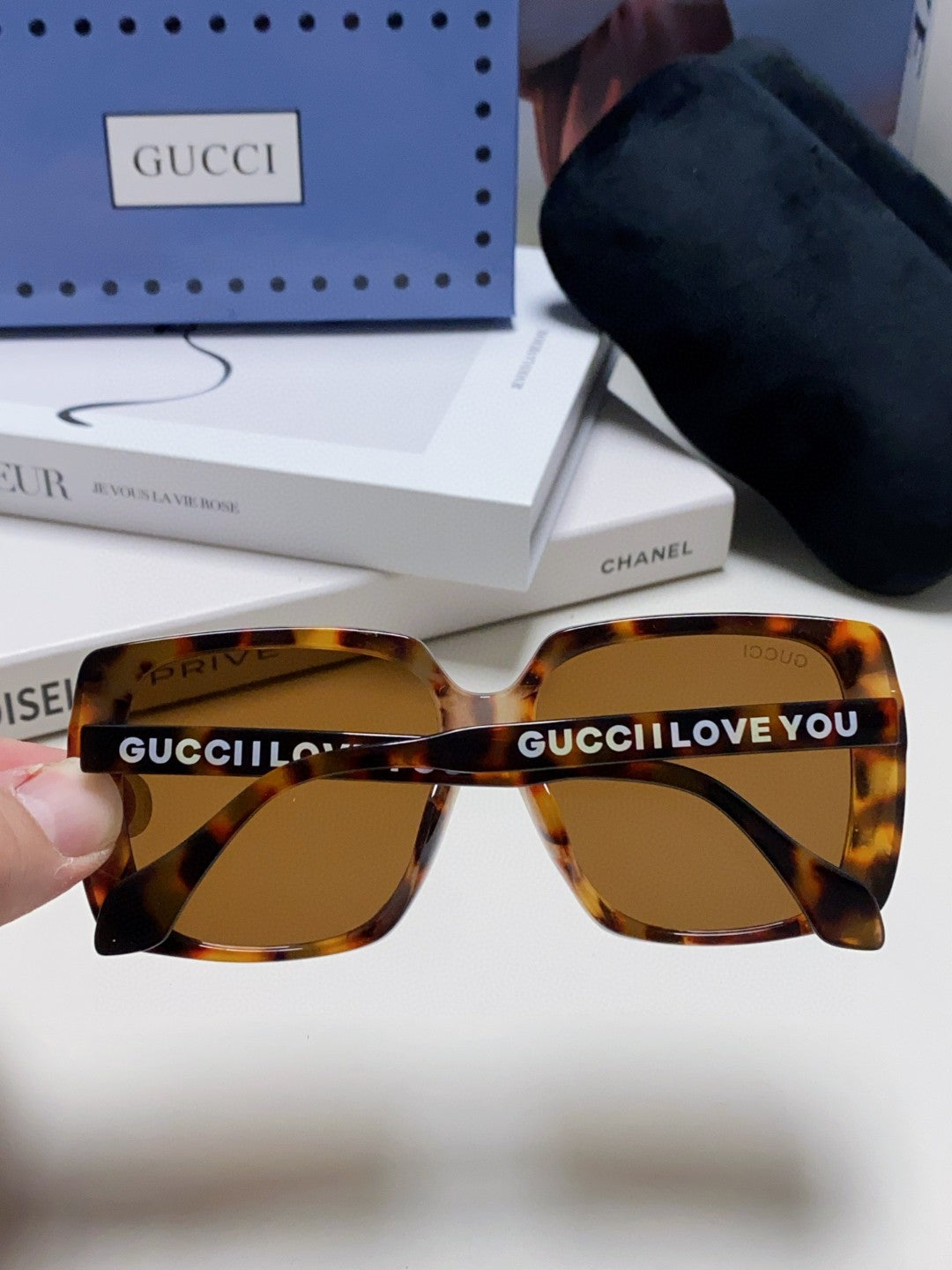 Gucci Oversized Brown Lens Sunglasses for Women - 997559 - detail image 4