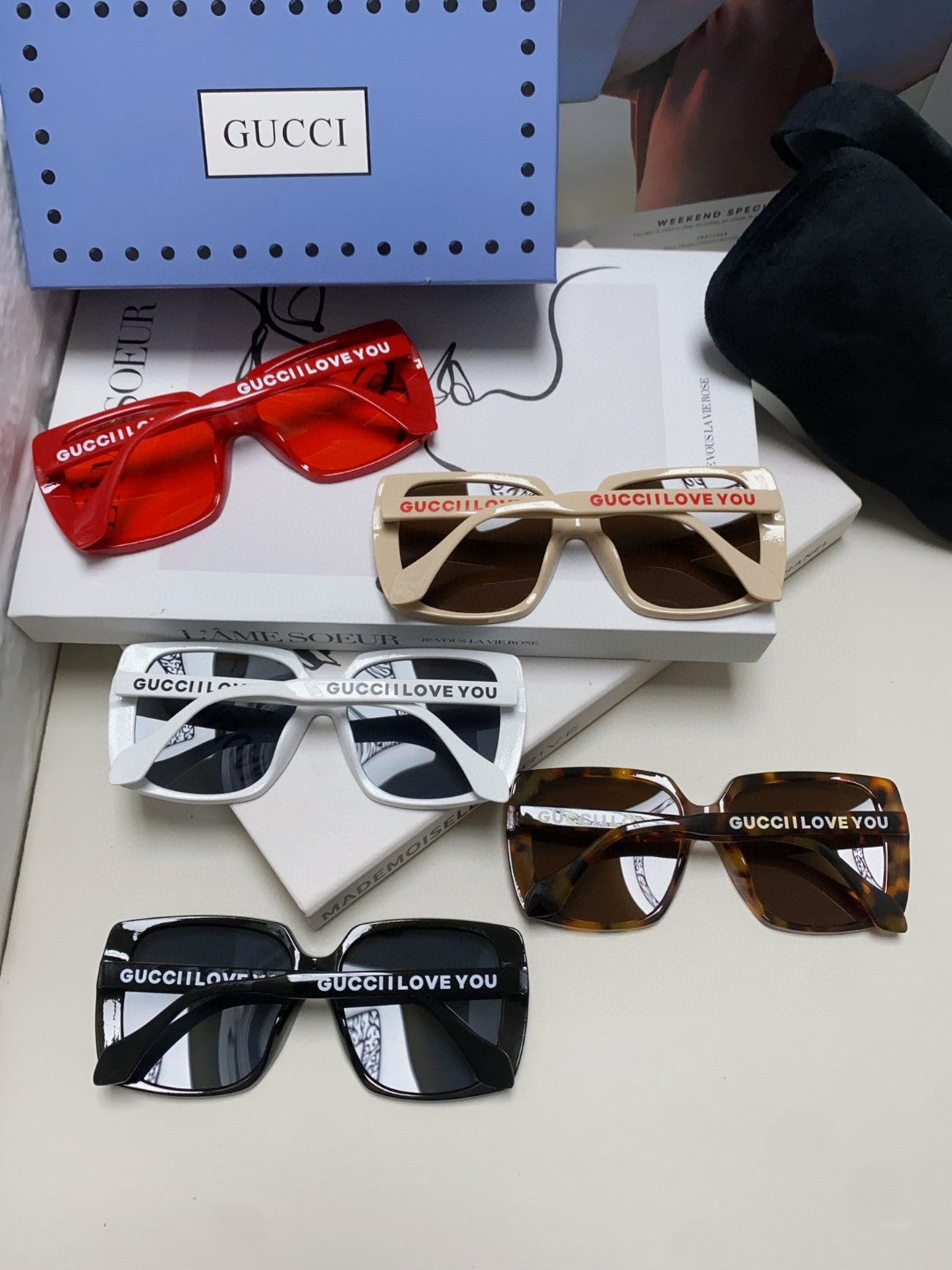 Gucci Oversized Brown Lens Sunglasses for Women - 997559 - detail image 8