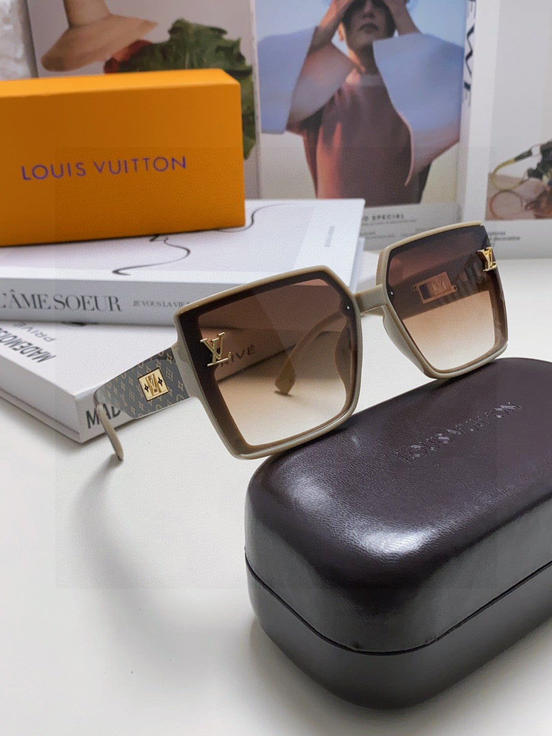 Louis Vuitton Polarized Oversized Gray Lens Sunglasses for Men & Wome - 933763 - detail image 7