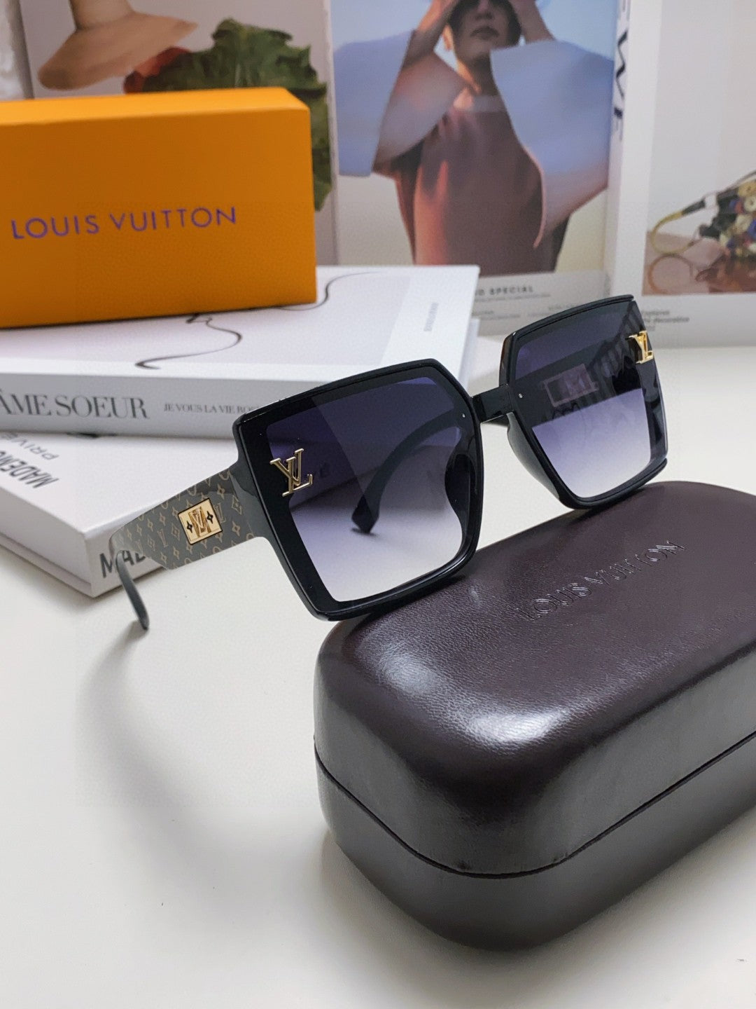 Louis Vuitton Polarized Oversized Gray Lens Sunglasses for Men & Wome - 933764 - detail image 7