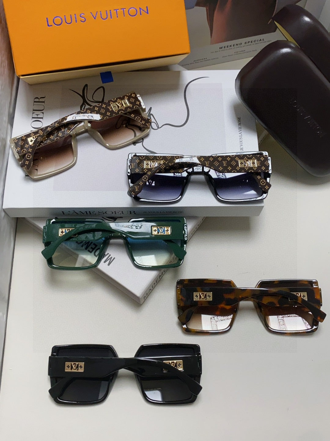 Louis Vuitton Polarized Oversized Blue Lens Sunglasses for Men & Wome - 933767 - detail image 8