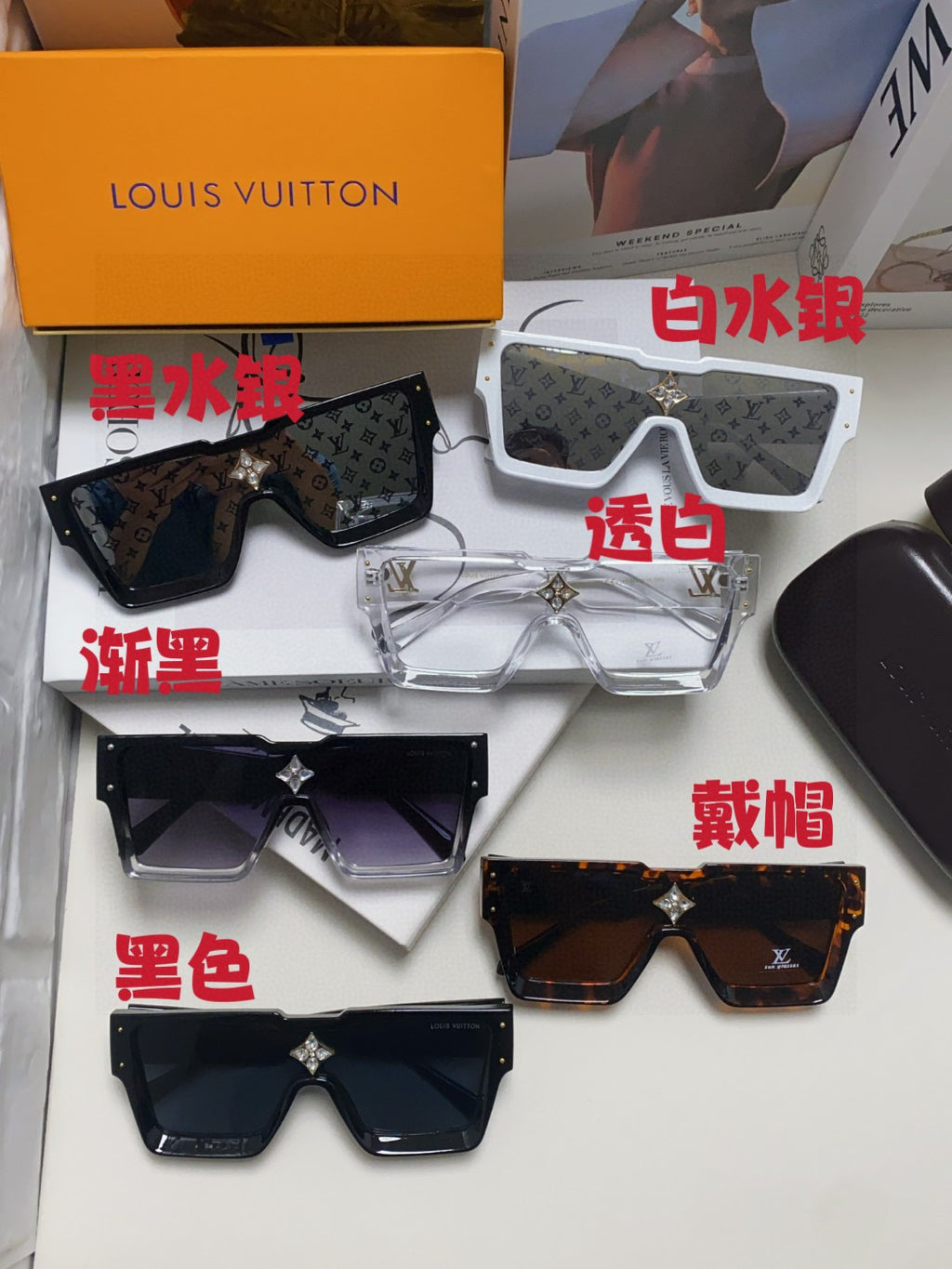 Louis Vuitton Square Gray Lens Sunglasses for Men & Women - 933773 - detail image 9