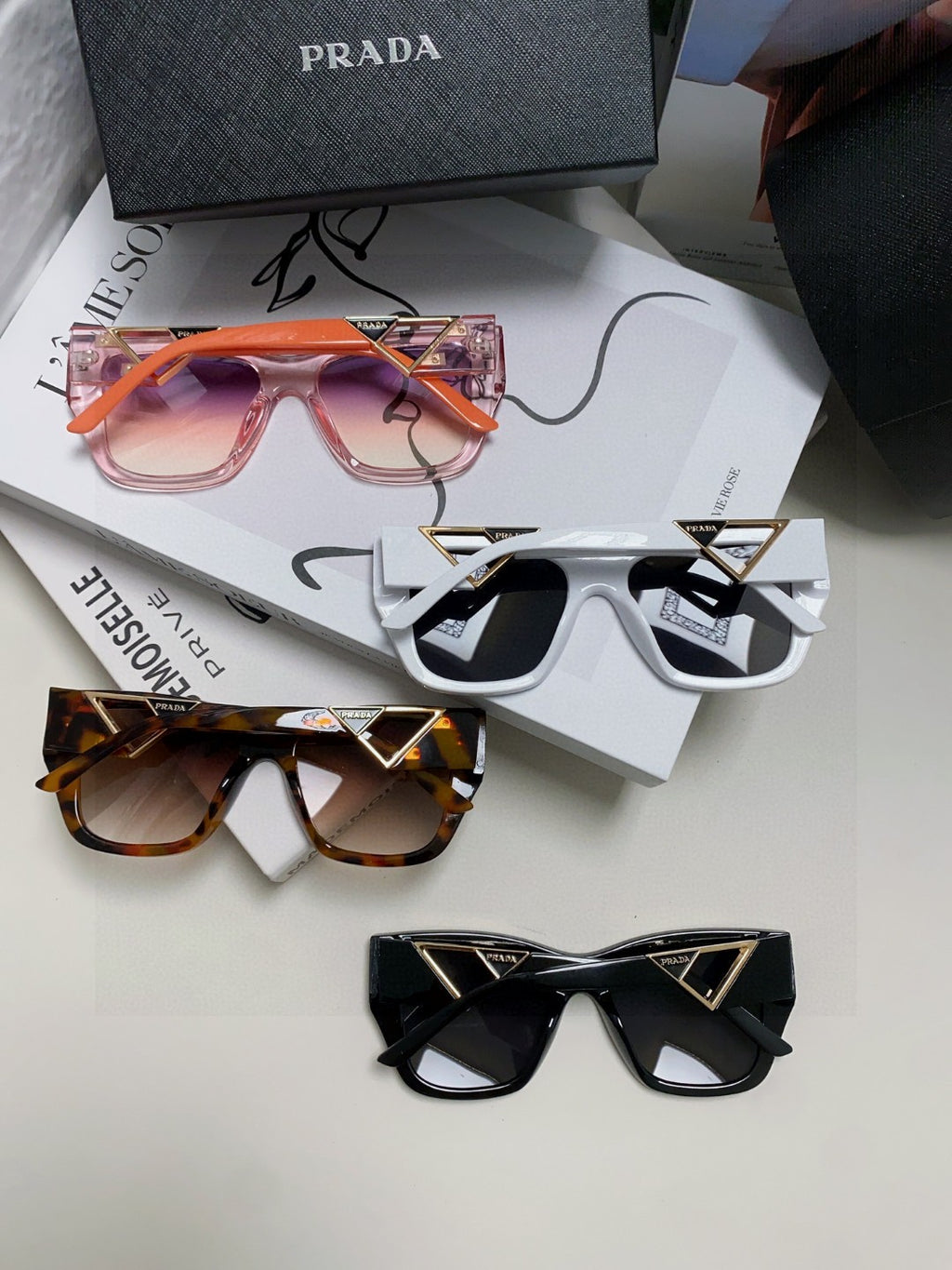 Prada Square Gray Lens Sunglasses for Women - 382687 - detail image 7